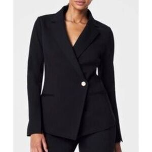 Spanx Women's Perfect Asymmetrical Blazer Black Size S